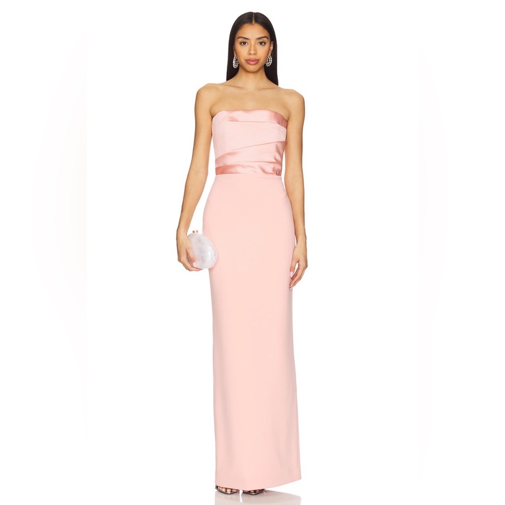 Solace London Afra Maxi Dress - Putty Pink - Size 4